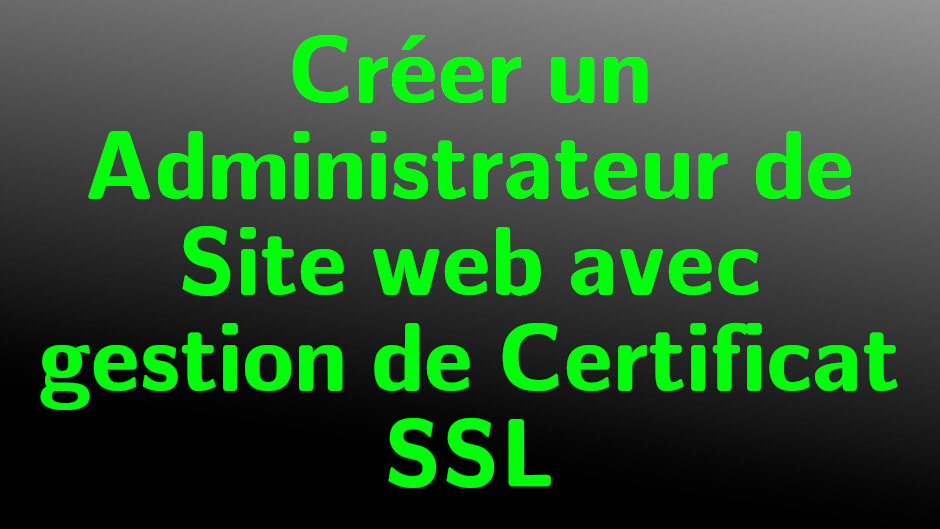 Mettre en place un serveur web